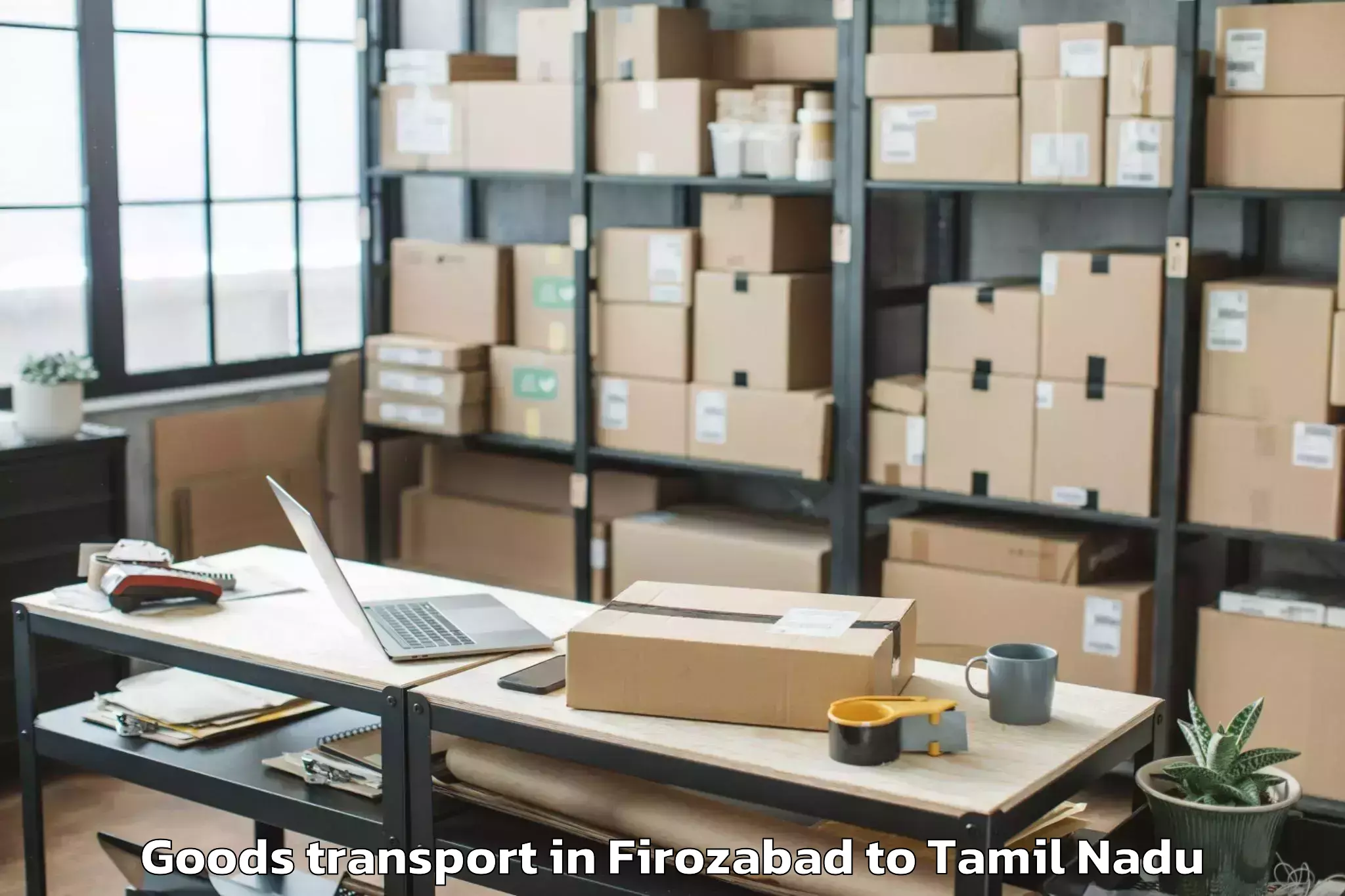 Professional Firozabad to Kattivakkam Goods Transport